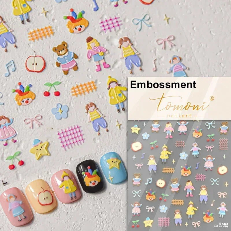 Cookies Chocolate Love Heart Flower Bowknot Rabbit Bunny Lace Bear Star Bouquet Rabbit Adhesive Nail Art Sticker Manicure Decal (ONLINE ORDER ONLY)