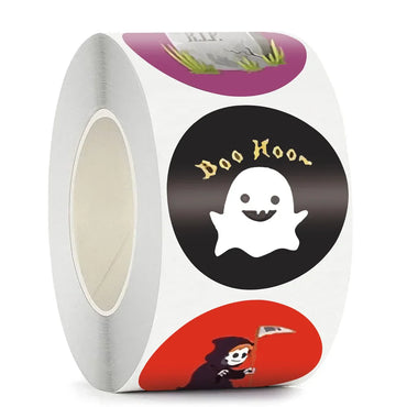 100-500Pcs Halloween Stickers Round party gift decoration sticker Handmade Envelope Sealing Label Stickers Stationery Sticker (Online Order Only)