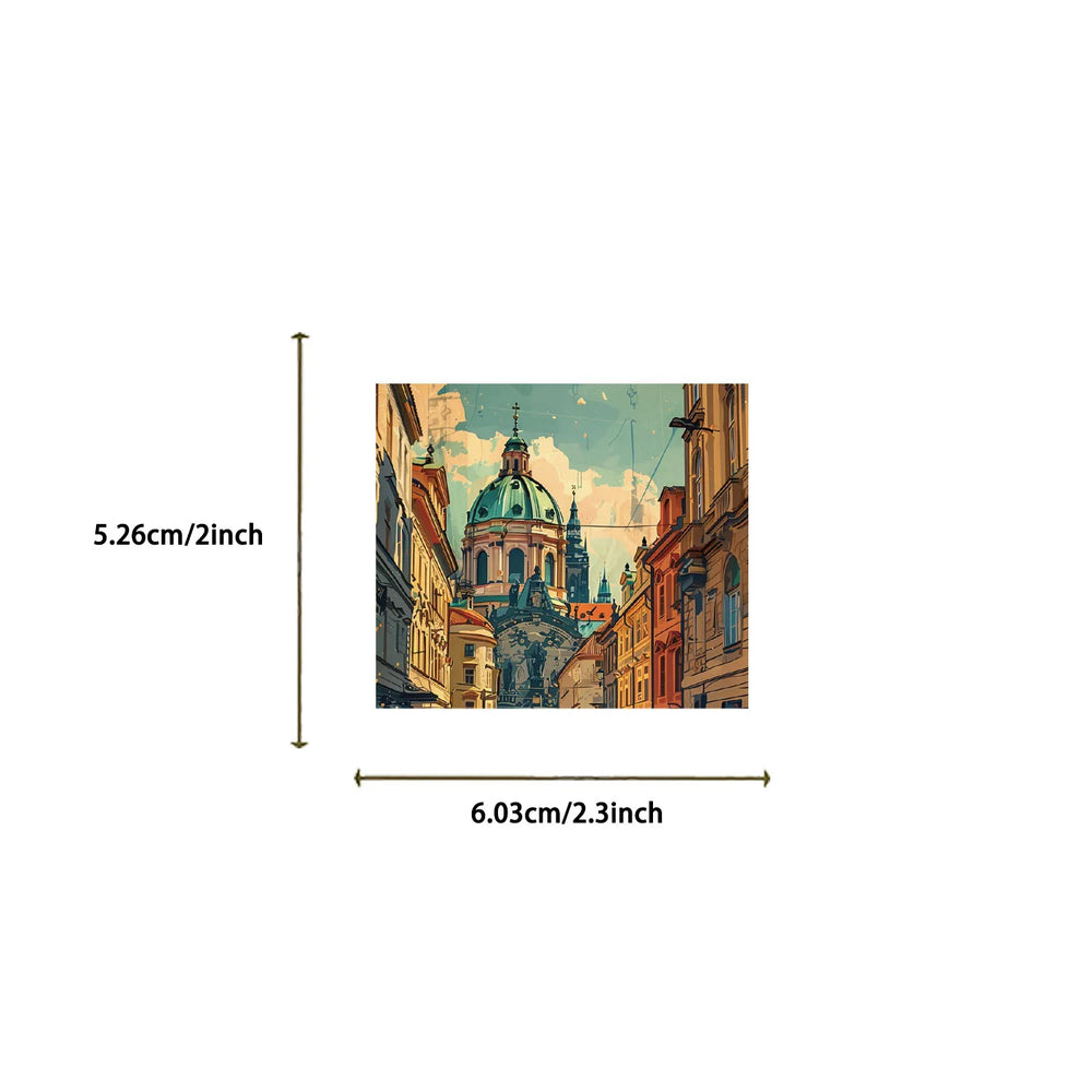 50pcs Retro Landscape Painting Stationery Sticker Asethetic Natural Landscape Scrapbook Sticker DIY Decor Luggage Sticker (ONLINE ORDER ONLY)