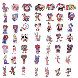 56pcs Cartoon Digital Circus Series Graffiti Stickers Suitable for Laptop Helmet Desktop Decoration DIY Sticker Toys (ONLINE ORDER ONLY)