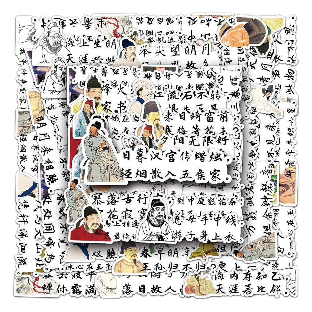 50Pcs Cartoon Cute Waterproof Vinyl Stickers for Skateboard Snowboard (Online Order Only)