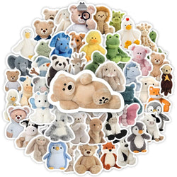 Cute Plush Cuddly Bear Stickers DIY Toy Gift Decal for Laptops Phones Luggage Decorative Design Scrapbooking Bottles Waterproof (ONLINE ORDER ONLY)