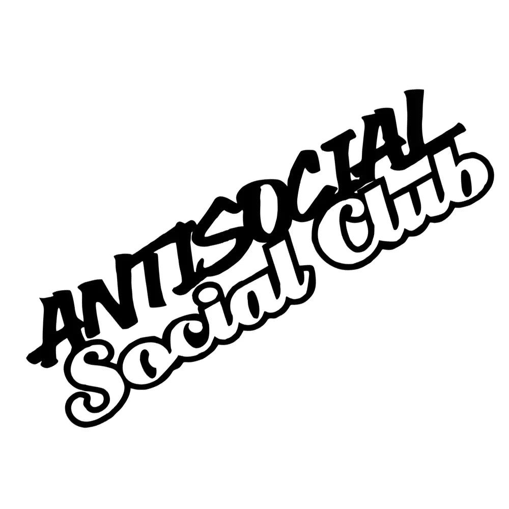 Antisocial Car Sticker for Windshield Banner Night Run JDM Sport Competition Style Waterproof Sunscreen Decorative Vinyl Decals (ONLINE ORDER ONLY)