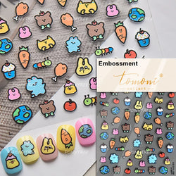 Cartoon Black Kitten Cute Cat Star Moon Bowknot Cat's Paw Flaky Cloud Self Adhesive Nail Art Decoration Stickers Manicure Decals (ONLINE ORDER ONLY)