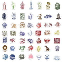 10/30/50PCS Cartoon Line Vintage Stickers Wall Decals DIY Waterproof Skateboard Notebook Luggage Laptop Phone Bottle Toys Gifts (ONLINE ORDER ONLY)