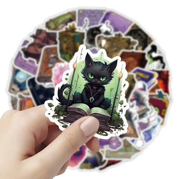 10/30/50PCS Vintage Cartoon Magic Book Stickers Aesthetic Motorcycle Skateboard Laptop Phone Decals DIY Waterproof Graffiti Toys (Online Order Only)