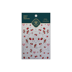Lovely Red Seductive Strawberry Line Bowknot Love Heart Star Jelly Cherry Delicate Self Adhesive Nail Art Sticker Manicure Decal (ONLINE ORDER ONLY)