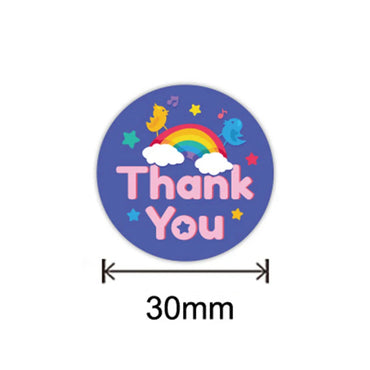 100-300pcs Thank You Stickers Labels Stamps Round Floral Multicolor Envelopes Cute Closure Wedding Decoration (ONLINE ORDER ONLY)