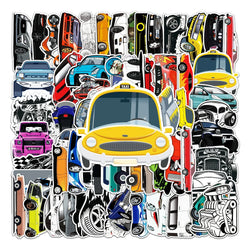 50Pcs Cartoon Waterproof Vinyl Stickers for Skateboard Snowboard (Online Order Only)