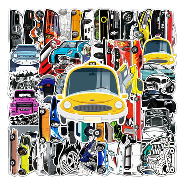 50Pcs Cartoon Waterproof Vinyl Stickers for Skateboard Snowboard (Online Order Only)