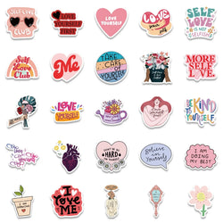 10/30/50PCS Inspirational Self Love Graffiti Stickers Decal for Kid Toy Aldult Gift DIY Laptop Motorcycle Car Meaningful Sticker (Online Order Only)