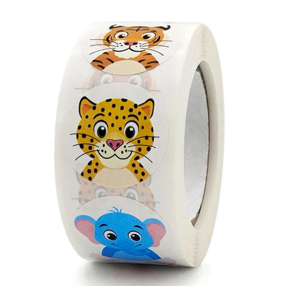 100-500pcs Reward Encouraging Graphic Stationery Animal Sticker Kindergarten School Students Child Teacher Cartoon Cute Sticker (ONLINE ORDER ONLY)
