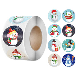 100-500pcs Round Merry Christmas Stickers Thank You Card Box Package Label Sealing Stickers Wedding Decor Stationery Sticker (Online Order Only)