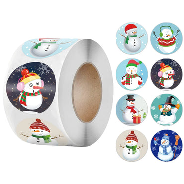 100-500pcs Round Merry Christmas Stickers Thank You Card Box Package Label Sealing Stickers Wedding Decor Stationery Sticker (Online Order Only)