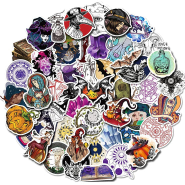 10/30/50ps Cool Gothic Magician Apothecary Sticker Packs (Online Order Only)