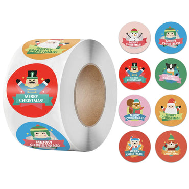 100-500pcs Merry Christmas Handmade Sticker Gift Box Package Santa Thank You Label Sealing Stickers Wedding Party Supplies (Online Order Only)