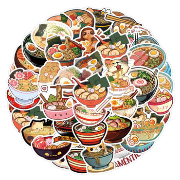 Pulled Noodles Cartoon Stickers 10/30/55PCS DIY Scrapbook Laptop Car Decals (Online Order Only)