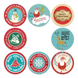 100-500pcs Thank You Label Sealing Stickers Merry Christmas Kraft Handmade Sticker Card Box Package Wedding Decor Party Supplies (ONLINE ORDER ONLY)