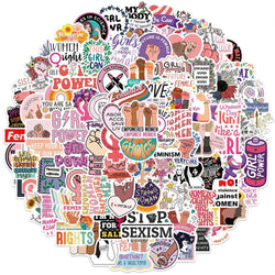 Women Feminist Inspirational Stickers Pack - Aesthetic DIY Decals for Notebook, Bike, Fridge, Phone (ONLINE ORDER ONLY)