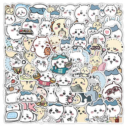 64PCS Cute Chiikawa Stickers Cartoon Laptop Phone Phone Case Luggage Fridge DIY Decal Graffiti Waterproof Sticker Kid Toy (Online Order Only)