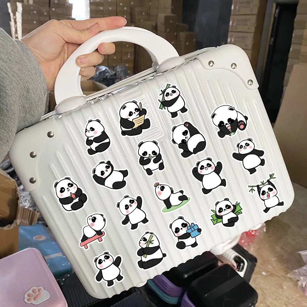 10/30/50PCS Kawaii Panda Stickers Funny Animal Cartoon Decals Waterproof Phone Notebook Helmet Stationery Kids Sticker DIY Toys (ONLINE ORDER ONLY)