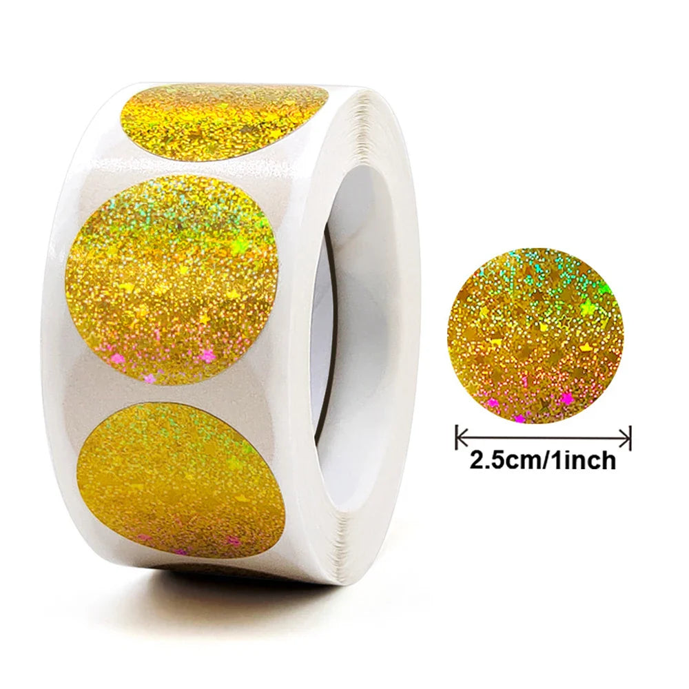 100-500pcs Colorful Sticker Birthday Wedding Party Decor Gift Seal Labels Envelope Invitation Letter Seal Sticker Baking Sticker (Online Order Only)