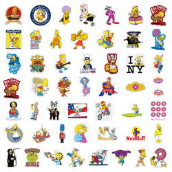 10/30/50/100pcs Funny Cartoon Simpsons Anime Stickers Decoration Laptop Suitcase Phone Car Cool Waterproof Sticker for Kids Toys (ONLINE ORDER ONLY)