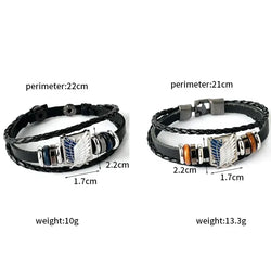 Anime Woven Cowhide Bracelet – Multilayer Buckle Gift (ONLINE ORDER ONLY)