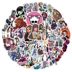 10/30/50PCS Monster High School Stickers Anime Graffiti Decals DIY Suitcase Notebook Suitcase Laptop Phone Cartoon Sticker Toys (ONLINE ORDER ONLY)
