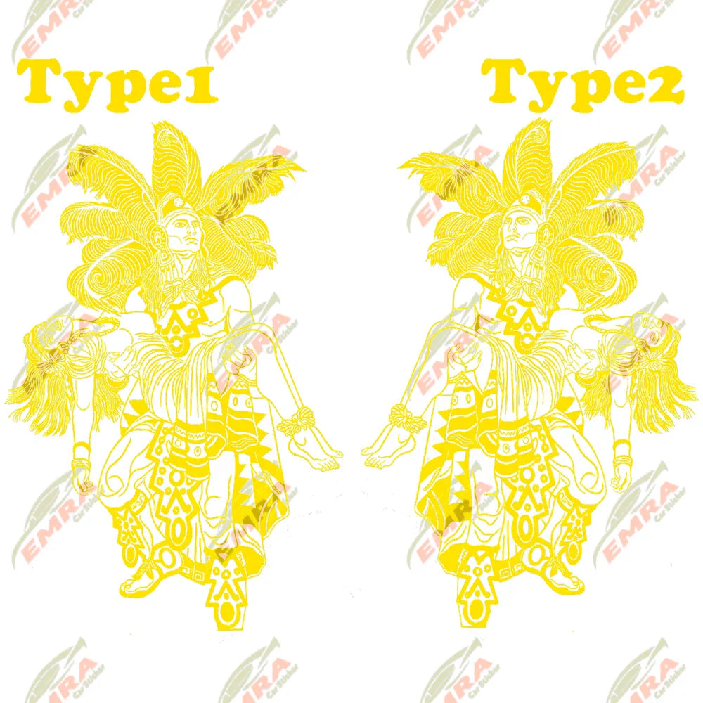 Aztec Man Women Stickers For Car Stickers External Accessories Hood Decoration Die Cutting Waterproof Prevent PVC Vinyl Decal (ONLINE ORDER ONLY)
