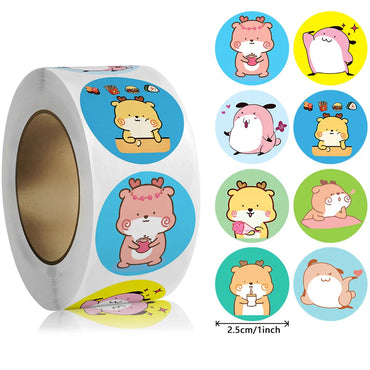 100-500pcs Cute Animal Reward Stickers For School Teacher Stationery Supplies Children's Party Gift Decoration Label (Online Order Only)