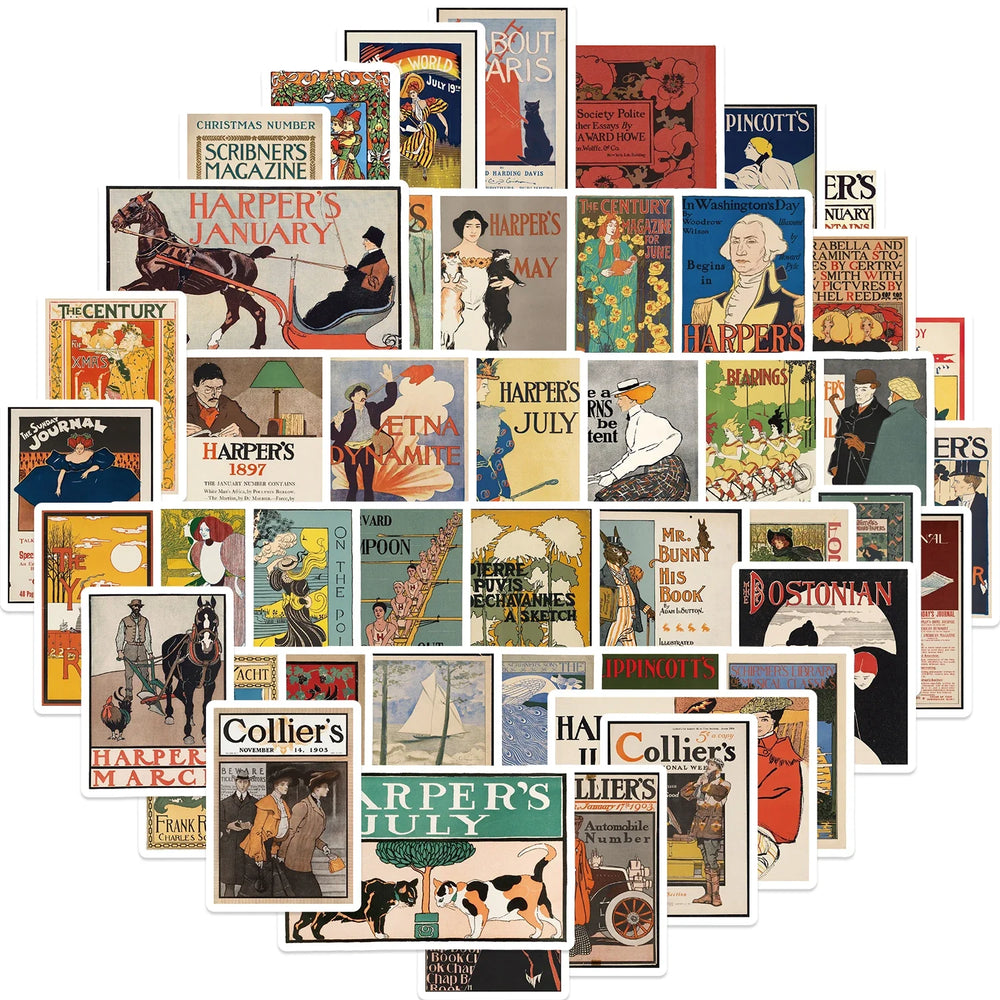 50pcs Old School Art Poster Stickers Classic Sticker For Suitcase Skateboard Laptop Luggage Phone Car Styling DIY Decals (ONLINE ORDER ONLY)