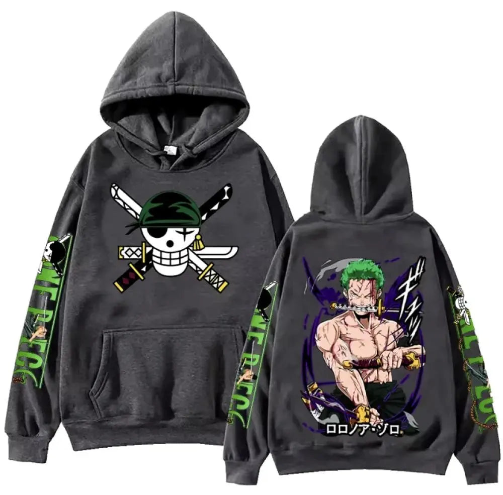One Piece Zoro Anime Hoodie Sweatshirt | Y2K Streetwear