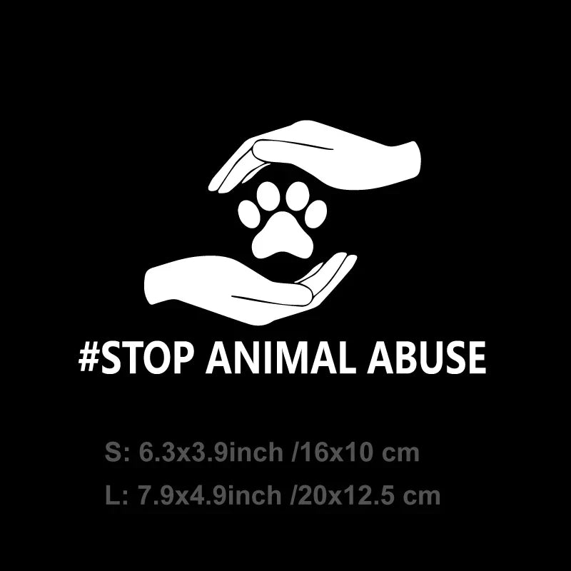 "#STOP ANIMAL ABUSE"stickers,To arouse public attention and action on animal abuse issues.For car motor &laptops (ONLINE ORDER ONLY)