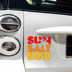 "SUN SALT SAND"stickers,creative&fashion color triad decal high quality sticker for cars trucks motorcycles &laptops! (ONLINE ORDER ONLY)