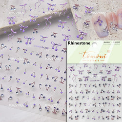 Dreamy Shiny Bowknot Ribbon Lace Delicate Tie Charming 5D Nail Art Decoration Sticker Self Adhesive Manicure Decal DIY Wholesale (ONLINE ORDER ONLY)
