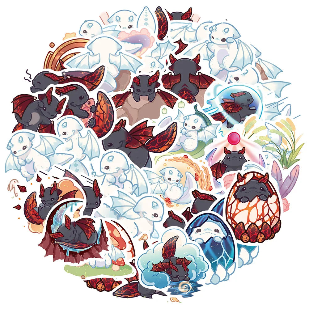 Cute Animal Cartoon Stickers for Laptop, Luggage, Car, Fridge - 10/30/50pcs Vinyl Decals (ONLINE ORDER ONLY)