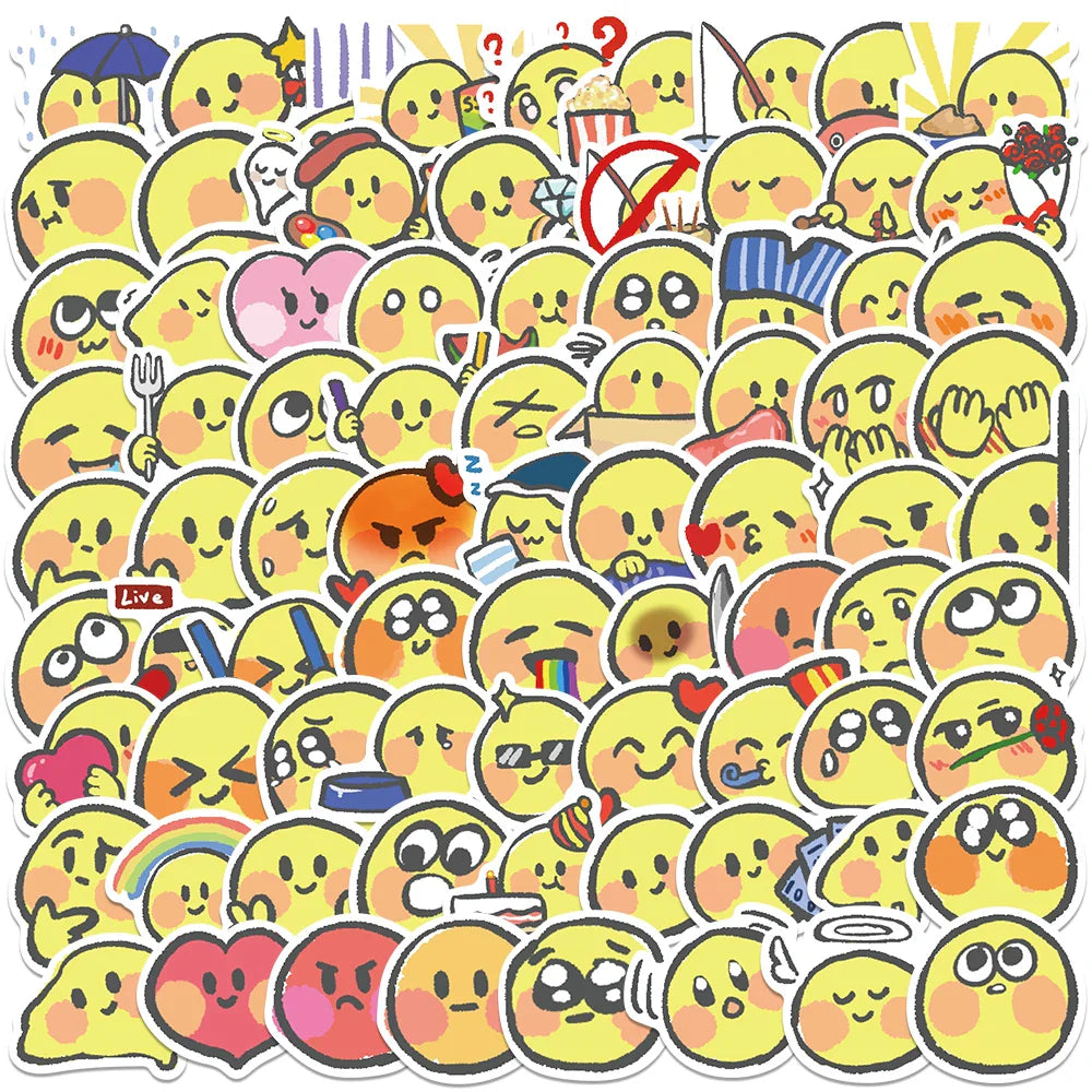 80pcs Cute Anime Sticker Set for Kids - Aesthetic PVC Scrapbooking Supplies (Online Order Only)