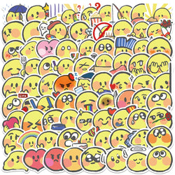 80pcs Cute Anime Sticker Set for Kids - Aesthetic PVC Scrapbooking Supplies (Online Order Only)