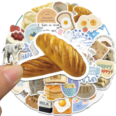 10/30/63PCS Bread and Food and Household Goods Sticker Packs (ONLINE ORDER ONLY)