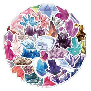 10/30/60PCS Cute Dream Crystal Stickers Aesthetic Art Graffiti For Phone Notebook Laptop Bike Fridge Decals Waterproof Sticker (ONLINE ORDER ONLY)