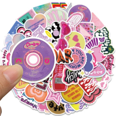 10/30/50PCS Ins Bratz Pink Girls Stickers Aesthetic DIY Phone Laptop Skateboard Notebook Suitcase Car Cute Cartoon Decal Sticker (ONLINE ORDER ONLY)