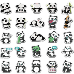 50pcs Cute Cartoon Panda Animals Stickers Kids Toy Vinyl Waterproof Graffiti Guitar Laotop Phone Luggage Sticker Decals (ONLINE ORDER ONLY)
