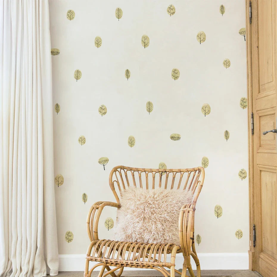 Watercolor Leaves Wall Stickers - Bedroom Living Room Decor Decals (ONLINE ORDER ONLY)