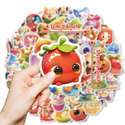 50pcs 3D Round Graffiti Stickers for Helmet, Wall, Desktop Decoration (Online Order Only)