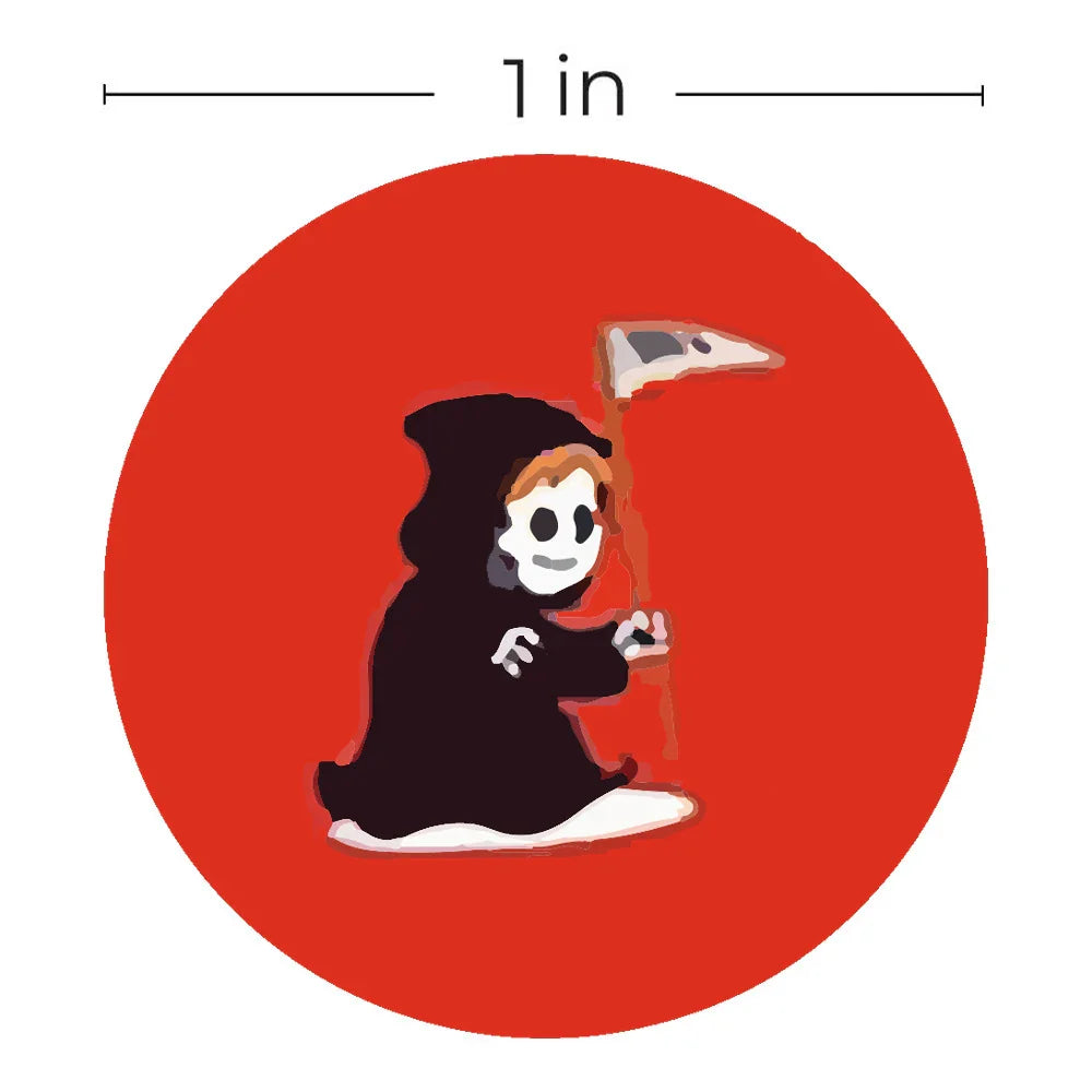 100-500pcs Halloween Pumpkin Ghost Stickers Label Treat or Treat Candy Bags Stickers Halloween Gift Packaging Sealing Decoration (Online Order Only)