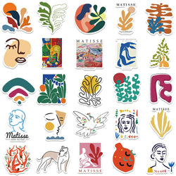 50PCS Matisse Avant-garde Abstract Art Poster Painting Cool Graffiti Sticker Skateboard Phone Laptop Luggage Decals Stickers (ONLINE ORDER ONLY)
