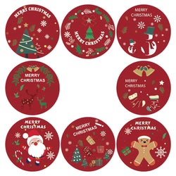 50-500Pcs Christmas Theme Seal Labels Stickers Merry Christmas Stickers For DIY Gift Baking Package Envelope Stationery Decor (ONLINE ORDER ONLY)