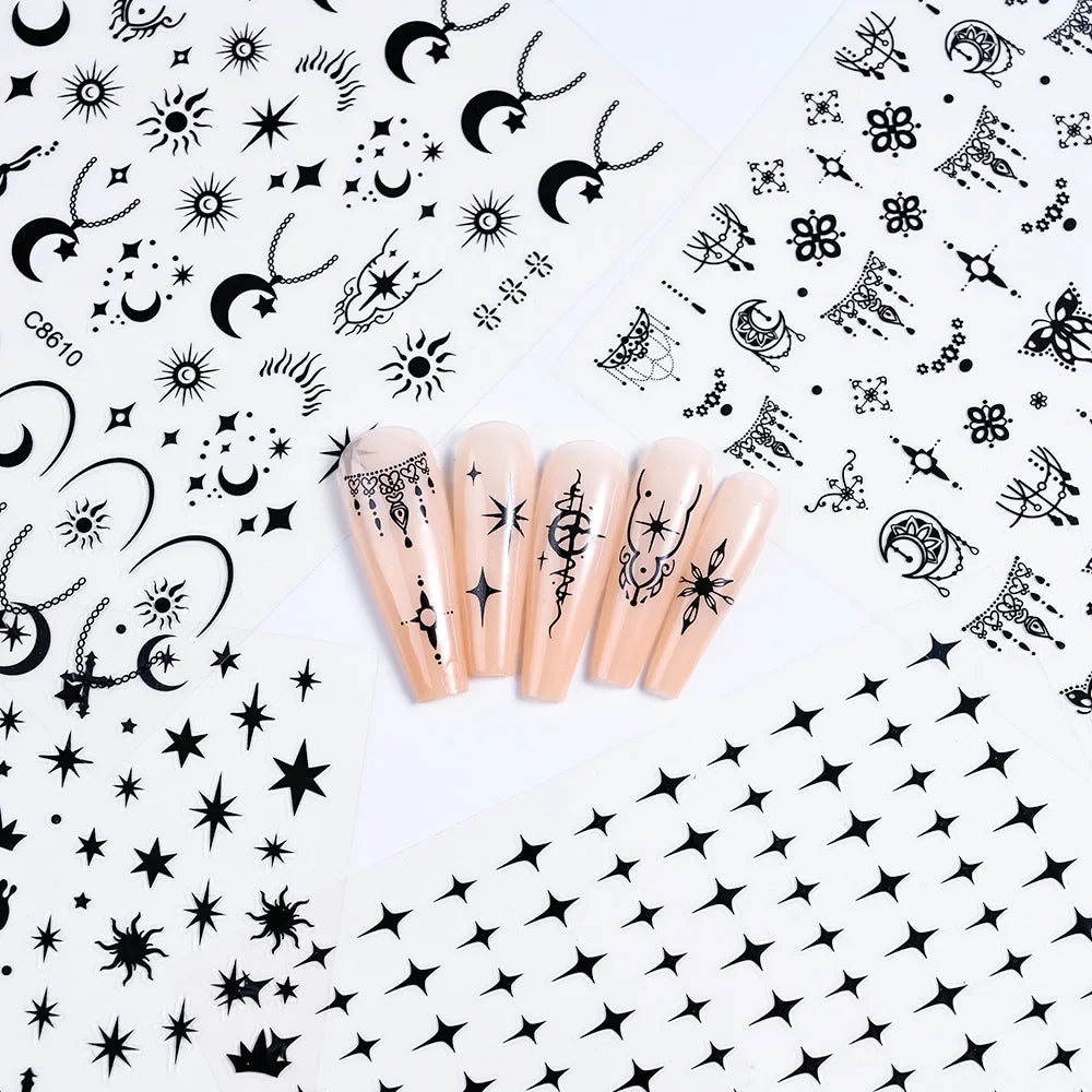 4pcs Elegant Metallic Butterfly Nail Art Stickers Holographic Silvery Chrome Effect Butterfly Sliders for Nails Manicure Decors* (ONLINE ORDER ONLY)