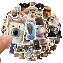 10/30/50/100pcs Cute Dog Cat MEME Funny Animals Stickers Kawaii Cartoon Decals Skateboard Notebook Luggage Phone Car Sticker Toy (ONLINE ORDER ONLY)